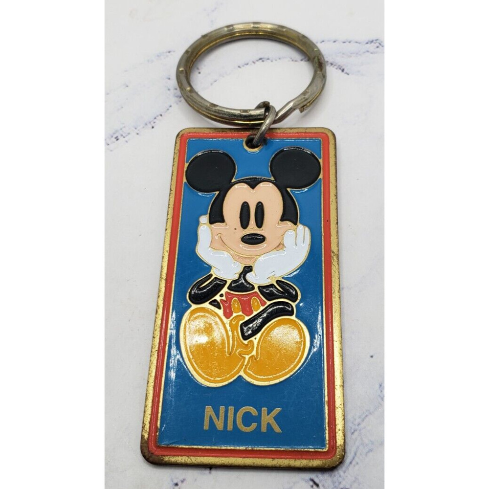 Disney Keychain Key Chain Nick Mickey Mouse Souvenir Name Walt Disney World